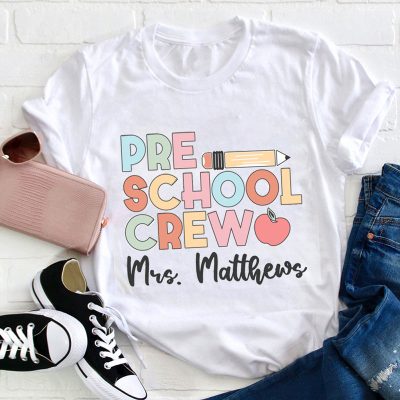 Personalized Teacher's Name And Grade  Colorful Tie Dye Teacher T-Shirt