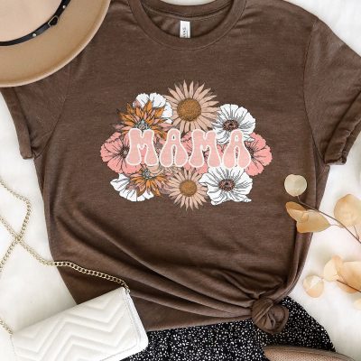 Pink Boho Floral Mama Unisex T-Shirt