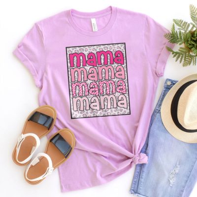 Pink Leopard Mama Unisex T-Shirt