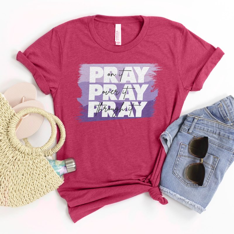 Pray On It - Purple Unisex T-Shirt