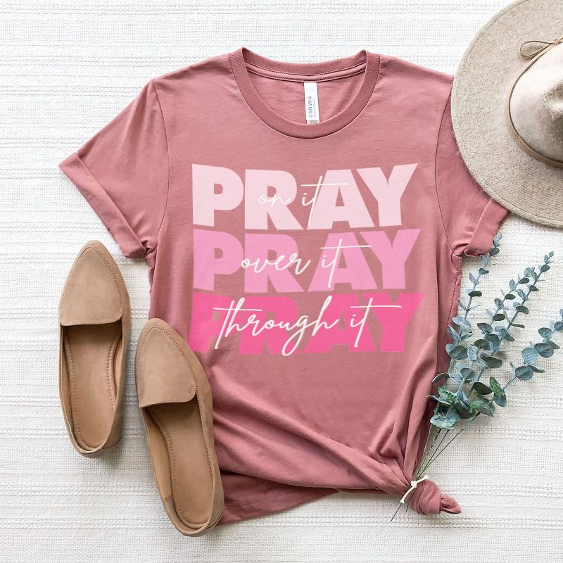 Pray On It Unisex T-Shirt - Pink