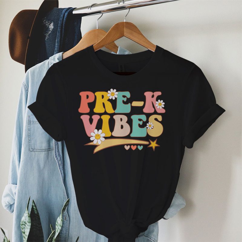 Preschool Vibes - Preschool Team Retro 1st Day Of School T-Shirt