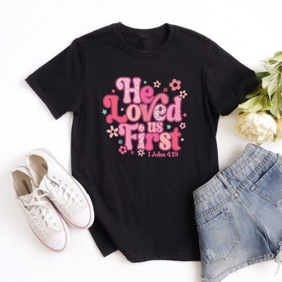 Retro Leopard He Loved Us First Unisex T-Shirt