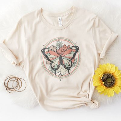 Retro Spring Butterfly Unisex T-Shirt