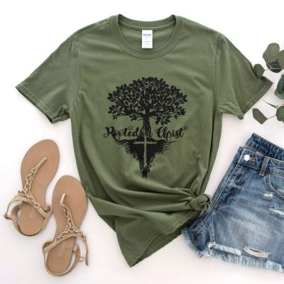 Rooted In Christ Tree Unisex T-Shirt