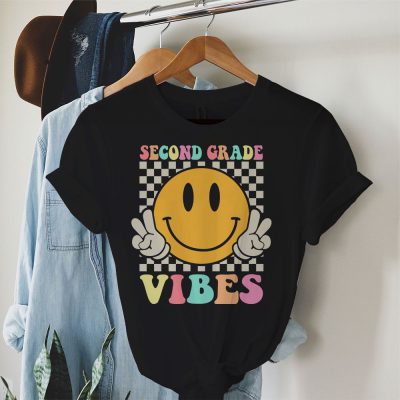 Second Grade Vibes 2nd Grade Team Retro 1st Day Of School T-Shirt