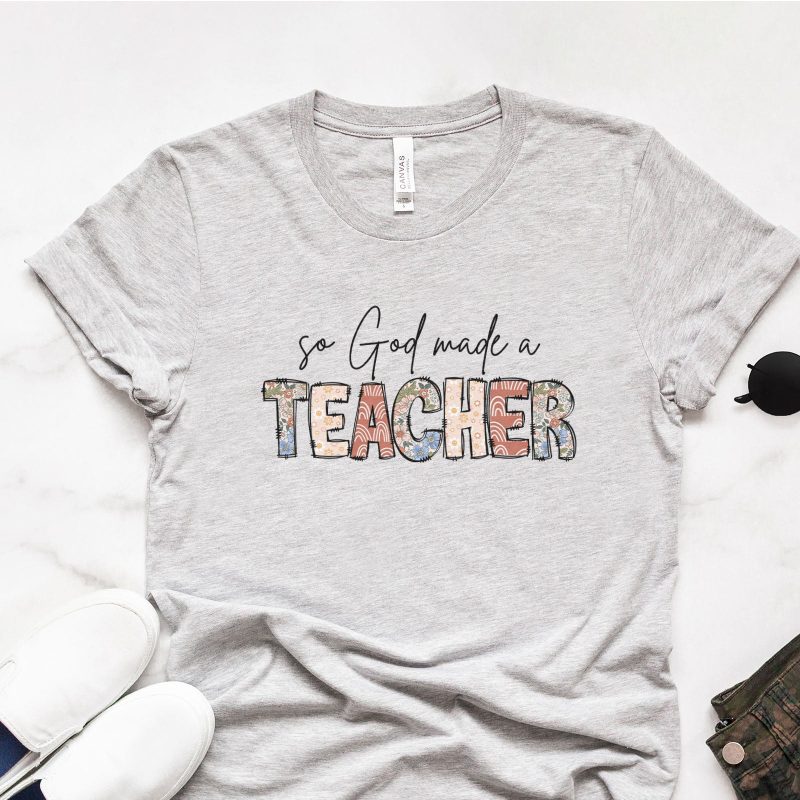 So God Made A Teacher Boho Unisex T-Shirt