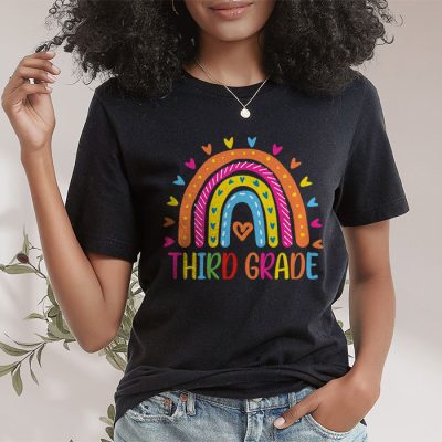 Third Grade Rainbow Girls Boys Teacher Team 3rd Grade Squad T-Shirt