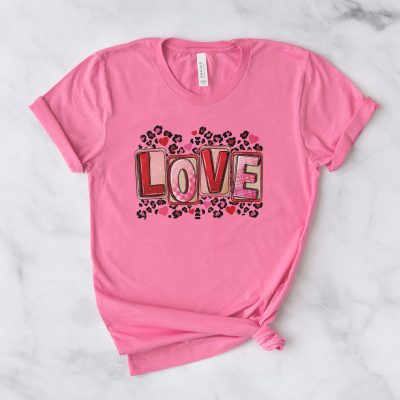 Valentine's Day Leopard Love Unisex T-Shirt