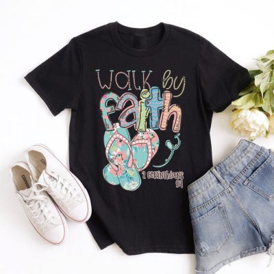 Walk by Faith in Flip-Flops Unisex T-Shirt