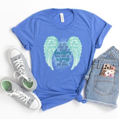 Wings Psalm 91:4 Unisex T-Shirt